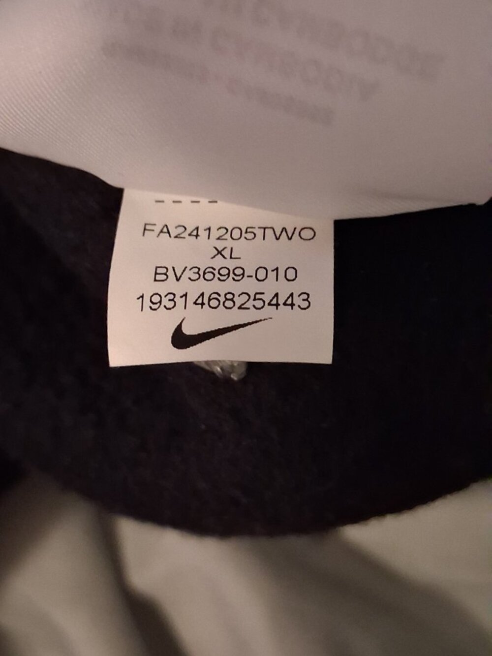 NIKE BLACK ZIP UP HOODIE JACKET 2 POCKETS SIZE XL - Picture 5 of 6